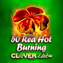 50 Red Hot Burning Clover Links logo by Novomatic at Lamabet Casino