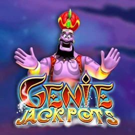 Genie Jackpots slot logo by Blueprint Gaming at Lamabet Casino