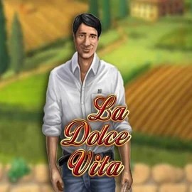 La Dolce Vita slot logo by Gamomat at Lamabet Casino