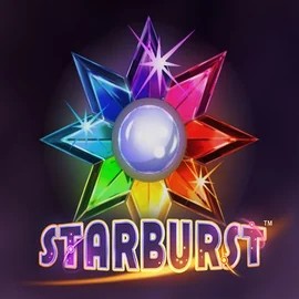 Starburst logo – Slots by NetEnt at Lamabet Casino