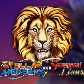 Stellar Jackpots with Serengeti Lions slot visual from Lightning Box Game available on lamabets.net